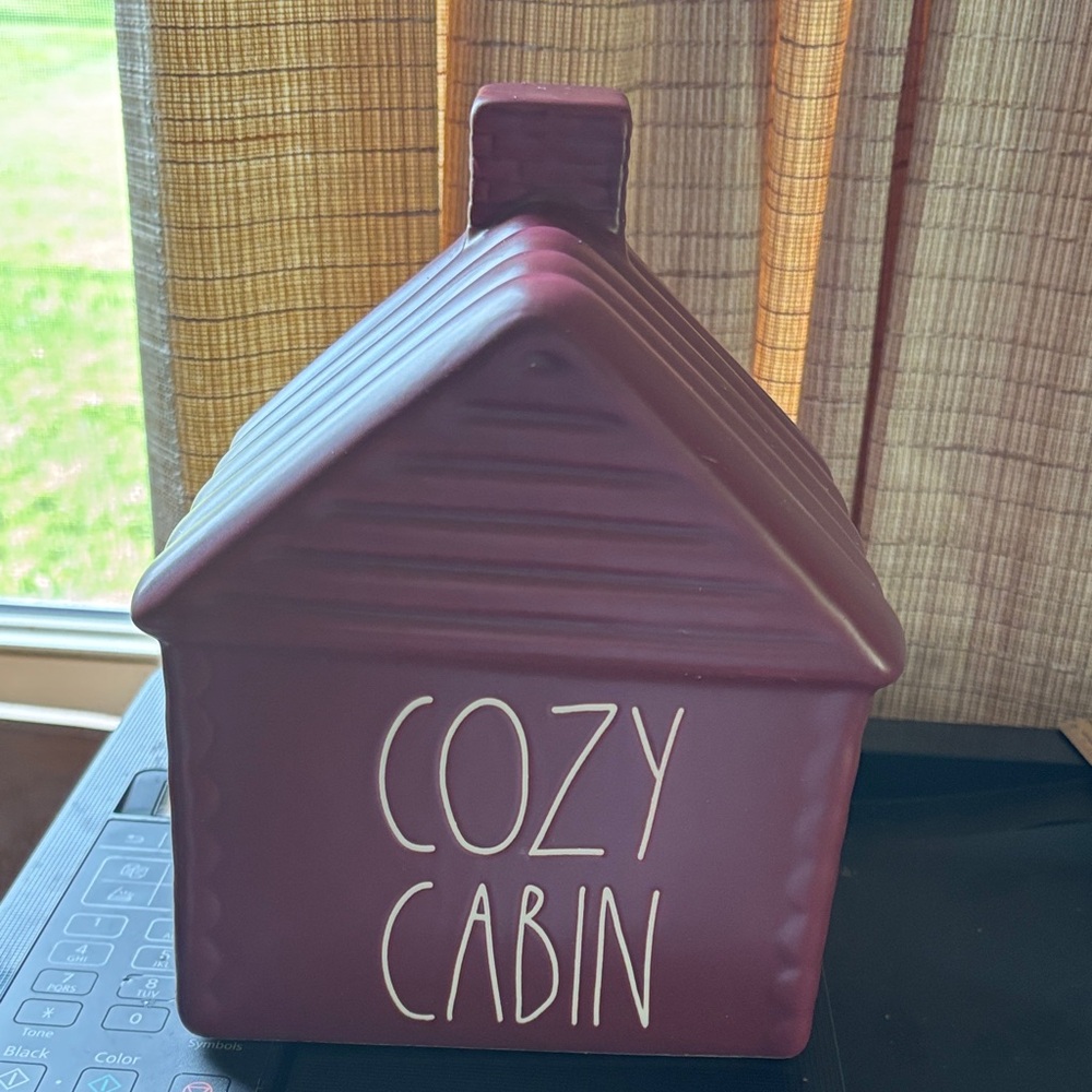 Rae Dunn maroon cozy cabin